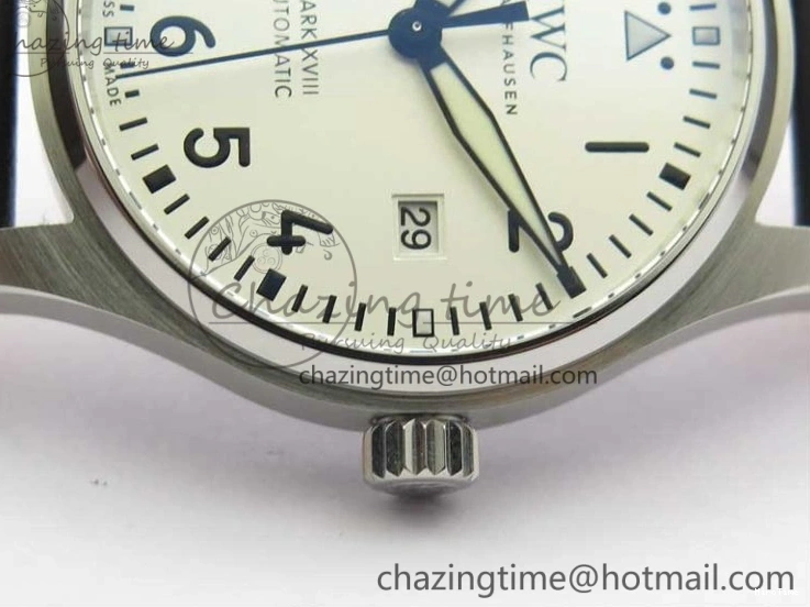 MIROTIME 0427 MARK XVIII IW327002 SS FKF 1:1 Best Edition White Dial On Black Leather Strap Affordable 7121